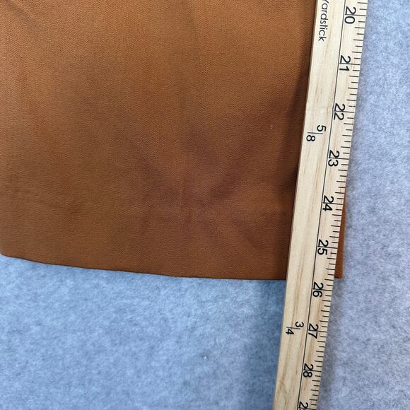 A New Day Kick Flare Pants WMNS 6 Brown High Rise Side Zip Stretch Elastic Waist - Picture 9 of 10